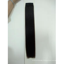 100g 20inch 1b# Natural Black Color Cotton Thread Knotted Hair Extension 100% Human Hair Remy Hair Grade Virgin Hair